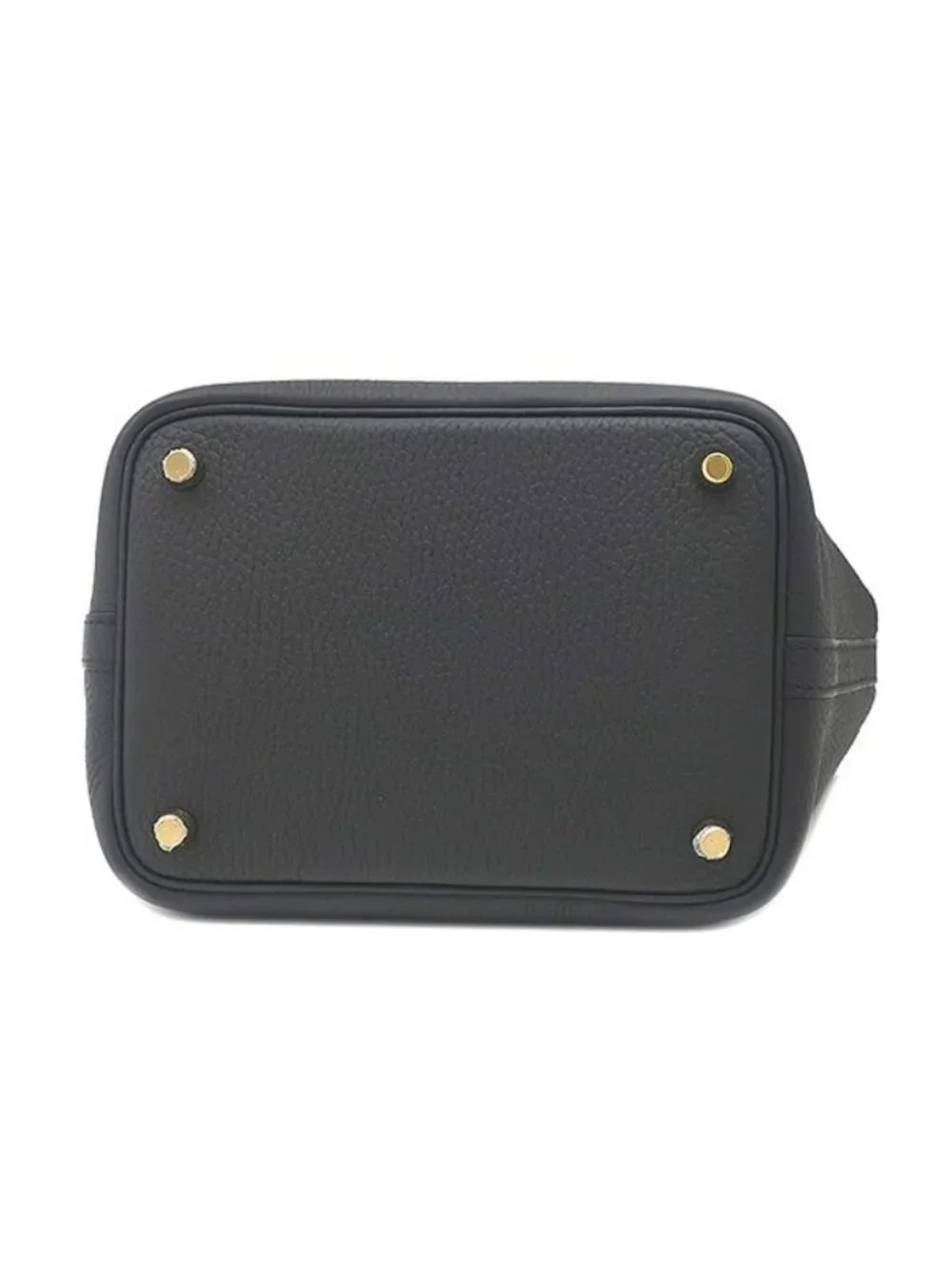 Hermes Handbag Picotin Lock 18 PM Taurillon Clemence Black Gold